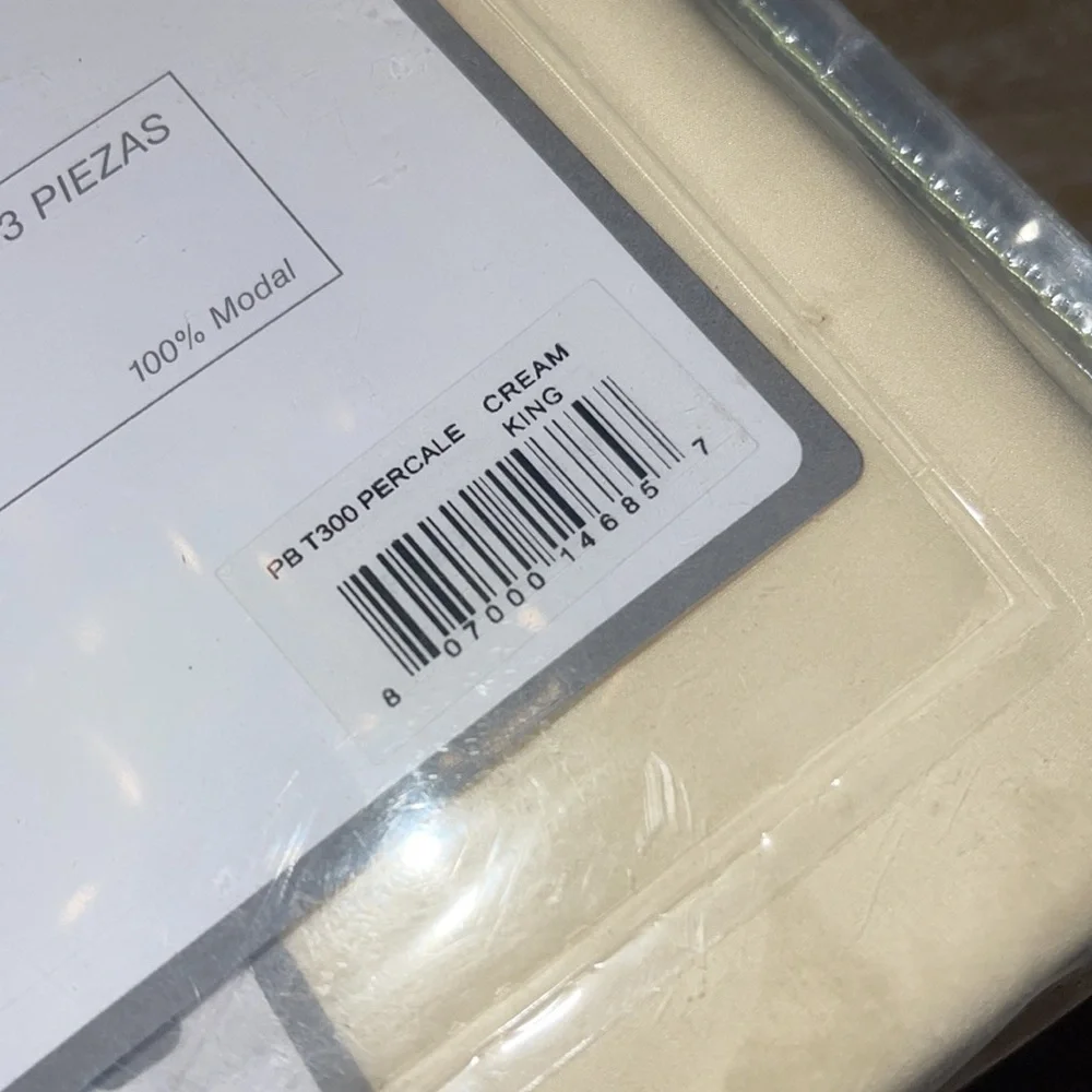 Pure Beech king duvet cover 3 piece set 100% modal - cream color Eco friendly